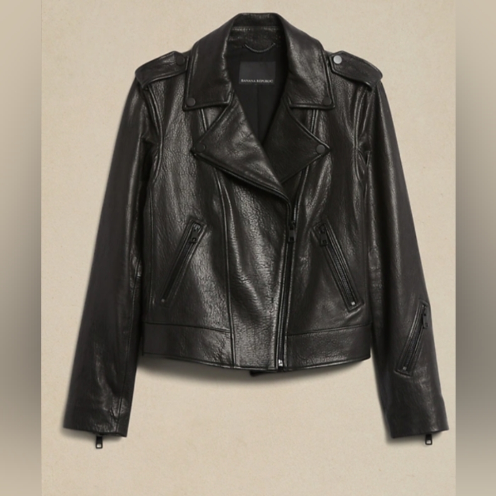 Banana Republic black leather jacket